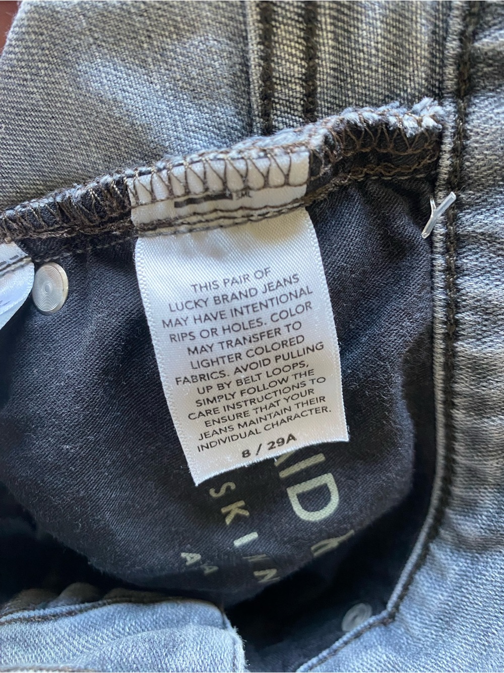 Lucky Brand Gray Mid Rise Skinny Jeans - Picture 3 of 6